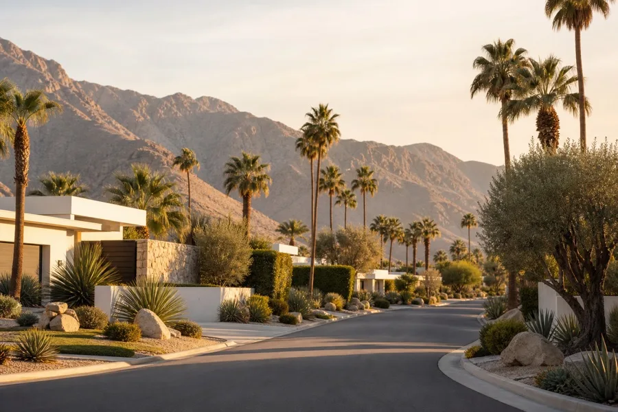 A beautifully maintained desert neighborhood