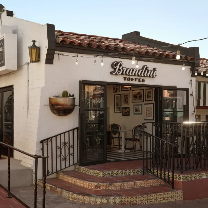 Brandini Toffee storefront in downtown Palm Springs